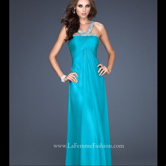 Emerald Chiffon Prom Dress